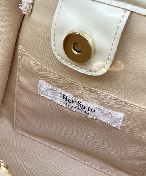 HER LIP TO（ハーリップトゥ）Her lip to (ハーリップトゥ) Rose Straw Tote Bag ホワイトの古着・服飾アイテム