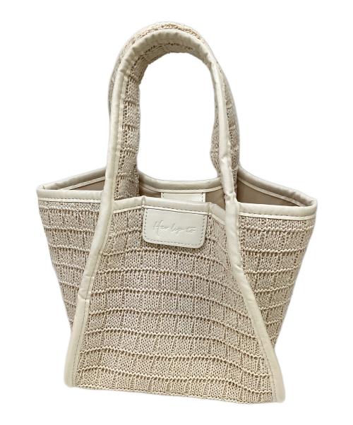 HER LIP TO（ハーリップトゥ）Her lip to (ハーリップトゥ) Rose Straw Tote Bag ホワイトの古着・服飾アイテム