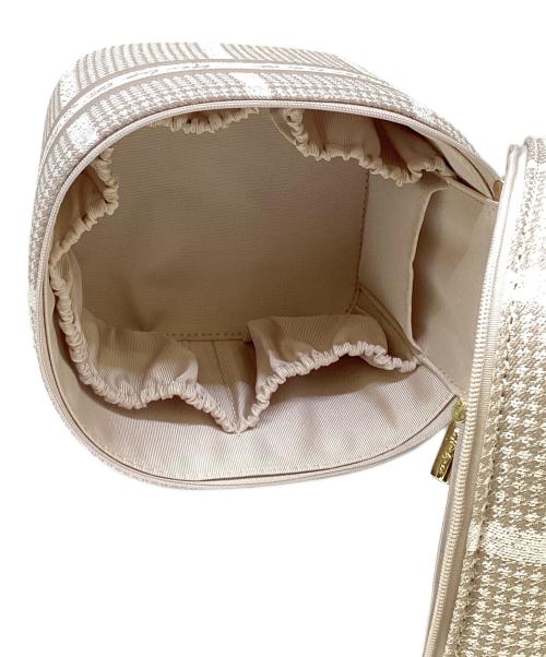 HER LIP TO（ハーリップトゥ）Her lip to (ハーリップトゥ) HLT Jacquard Vanity Bag ベージュの古着・服飾アイテム