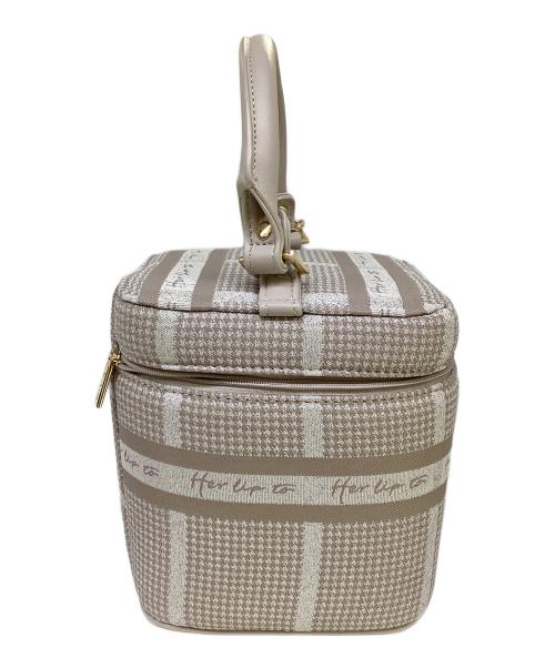 HER LIP TO（ハーリップトゥ）Her lip to (ハーリップトゥ) HLT Jacquard Vanity Bag ベージュの古着・服飾アイテム