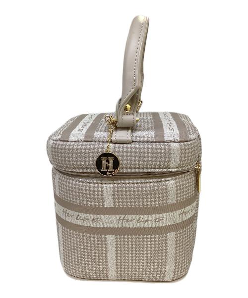 HER LIP TO（ハーリップトゥ）Her lip to (ハーリップトゥ) HLT Jacquard Vanity Bag ベージュの古着・服飾アイテム