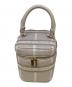 Her lip to（ハーリップトゥ）の古着「HLT Jacquard Vanity Bag」｜ベージュ