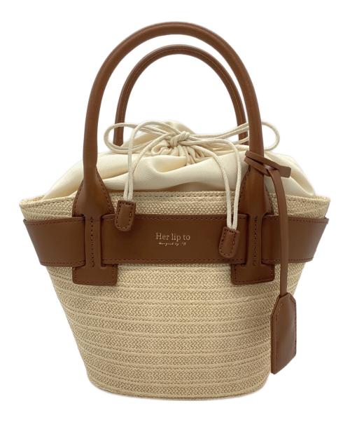 HER LIP TO（ハーリップトゥ）Her lip to (ハーリップトゥ) Palma Mini Tote Bag ブラウンの古着・服飾アイテム