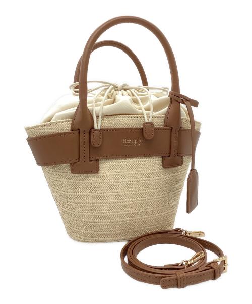 HER LIP TO（ハーリップトゥ）Her lip to (ハーリップトゥ) Palma Mini Tote Bag ブラウンの古着・服飾アイテム