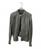 DIESELディーゼル）の古着「レザージャケット」｜グレー