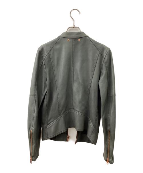 DIESEL（ディーゼル）DIESEL (ディーゼル) レザージャケット グレー サイズ:Sの古着・服飾アイテム
