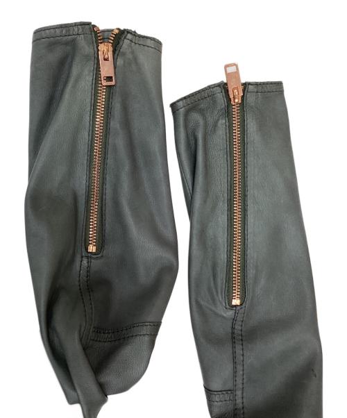 DIESEL（ディーゼル）DIESEL (ディーゼル) レザージャケット グレー サイズ:Sの古着・服飾アイテム