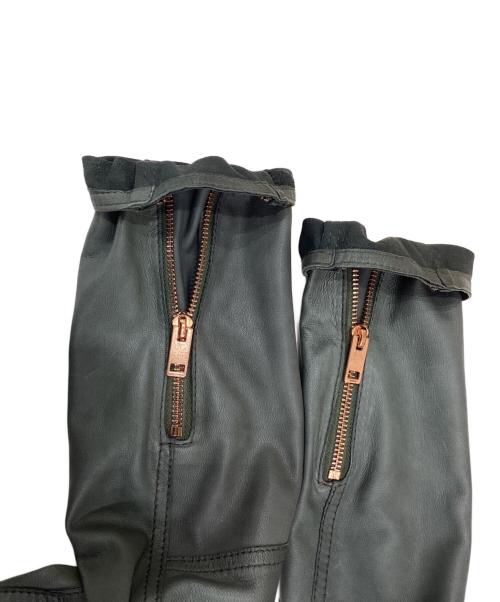 DIESEL（ディーゼル）DIESEL (ディーゼル) レザージャケット グレー サイズ:Sの古着・服飾アイテム