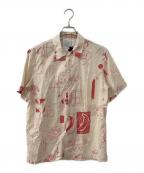 PAUL SMITHポールスミス）の古着「半袖シャツ」｜アイボリー×レッド