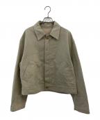 URUウル）の古着「COTTON JACQUARD TRUCKER JACKET」｜黄緑