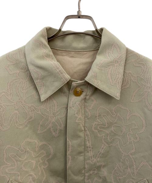 URU（ウル）URU (ウル) COTTON JACQUARD TRUCKER JACKET 黄緑 サイズ:1の古着・服飾アイテム