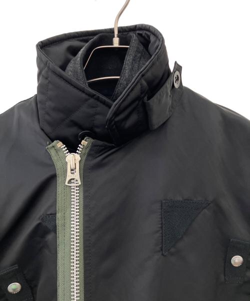 sacai（サカイ）sacai (サカイ) Nylon Twill Mix Coat ブラック サイズ:1の古着・服飾アイテム