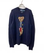 POLO RALPH LAURENポロ・ラルフローレン）の古着「ポロベアニット」｜ネイビー