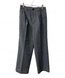 Spick and Span（スピック＆スパン）の古着「ダブルクロスツータックパンツ」｜グレー