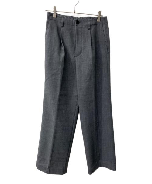 Spick and Span（スピック＆スパン）Spick and Span (スピック＆スパン) ダブルクロスツータックパンツ グレー サイズ:40の古着・服飾アイテム