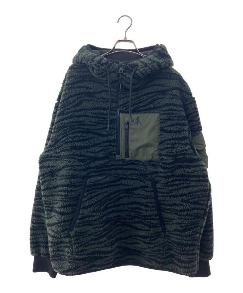 Calvin Klein Jeans（カルバンクラインジーンズ）Calvin Klein Jeans (カルバンクラインジーンズ) ボアジャケット ダークグリーン サイズ:Lの古着・服飾アイテム