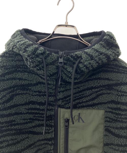 Calvin Klein Jeans（カルバンクラインジーンズ）Calvin Klein Jeans (カルバンクラインジーンズ) ボアジャケット ダークグリーン サイズ:Lの古着・服飾アイテム