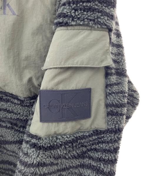Calvin Klein Jeans（カルバンクラインジーンズ）Calvin Klein Jeans (カルバンクラインジーンズ) ボアジャケット ダークグリーン サイズ:Lの古着・服飾アイテム