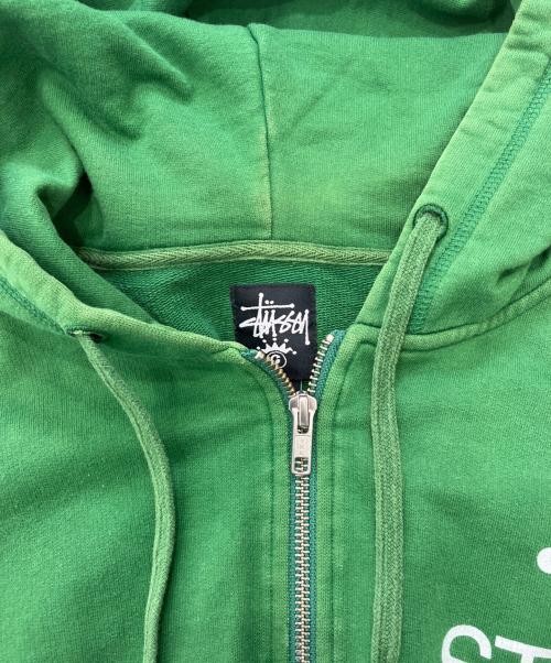 stussy（ステューシー）stussy (ステューシー) ジップパーカー グリーン サイズ:Lの古着・服飾アイテム