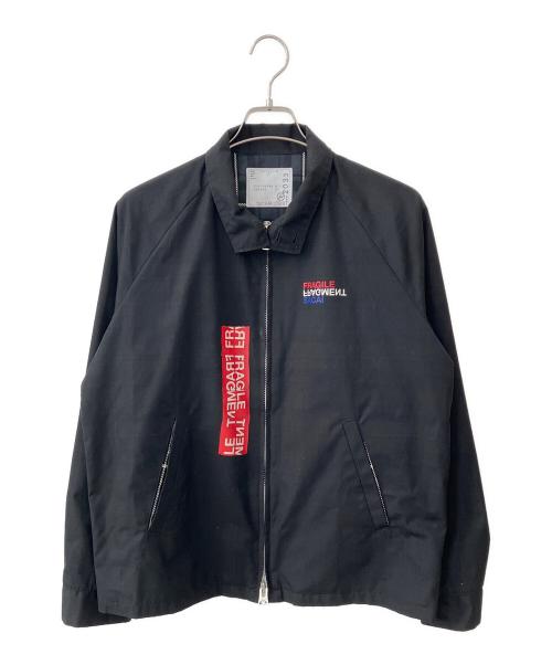 sacai（サカイ）sacai (サカイ) FRAGMENT DESIGN (フラグメントデザイン) ジップアップジャケット ブラック サイズ:1の古着・服飾アイテム