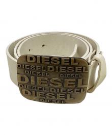 DIESEL（ディーゼル）の古着「レザーベルト」｜ホワイト