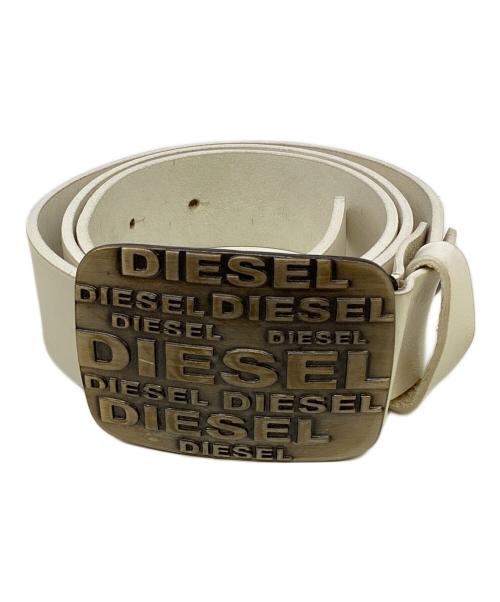 DIESEL（ディーゼル）DIESEL (ディーゼル) レザーベルト ホワイトの古着・服飾アイテム