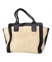 Chloe（クロエ）の古着「トートバッグ　アリソン」｜ベージュ×ブラック