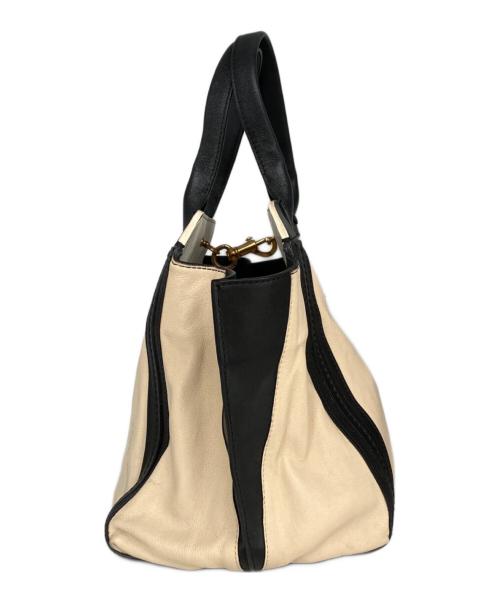 Chloe（クロエ）Chloe (クロエ) トートバッグ　アリソン ベージュ×ブラックの古着・服飾アイテム