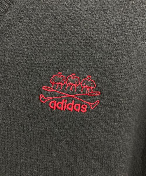 adidas（アディダス）adidas (アディダス) 薄手ニット オリーブ サイズ:Mの古着・服飾アイテム