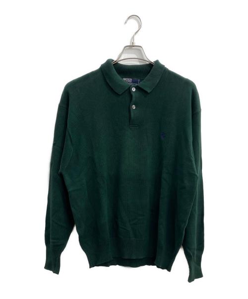 POLO RALPH LAUREN（ポロ・ラルフローレン）POLO RALPH LAUREN (ポロ・ラルフローレン) ポロニット グリーン サイズ:XXLの古着・服飾アイテム