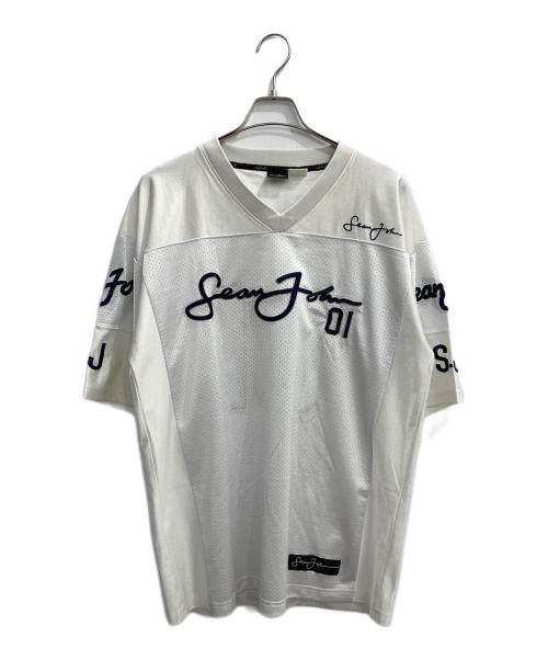 SEAN JOHN（ショーンジョン）SEAN JOHN (ショーンジョン) ゲームシャツ ホワイト サイズ:XLの古着・服飾アイテム