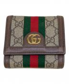 GUCCIグッチ）の古着「2つ折り財布　GG」｜ブラウン