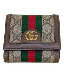 GUCCI（グッチ）の古着「2つ折り財布　GG」｜ブラウン