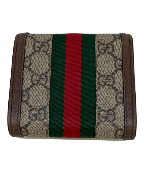 GUCCI（グッチ）GUCCI (グッチ) 2つ折り財布　GG ブラウンの古着・服飾アイテム