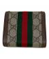 GUCCI (グッチ) 2つ折り財布　GG ブラウン：33000円