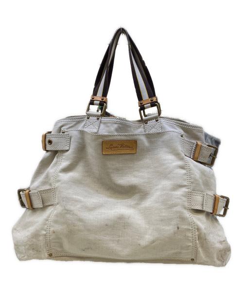 LOUIS VUITTON（ルイ ヴィトン）LOUIS VUITTON (ルイ ヴィトン) トートバッグ アイボリー×イエローの古着・服飾アイテム