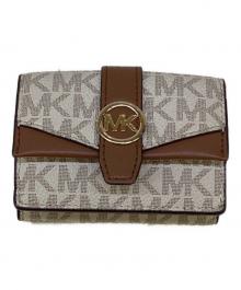 MICHAEL KORS（マイケルコース）の古着「3つ折り財布」｜ホワイト×ブラウン