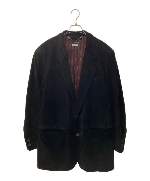 GIORGIO ARMANI（ジョルジオアルマーニ）GIORGIO ARMANI (ジョルジオアルマーニ) レザージャケット ブラック サイズ:52の古着・服飾アイテム
