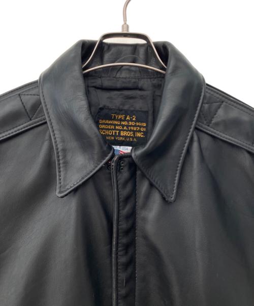 SCHOTT BROS.（ショットブロス）SCHOTT BROS. (ショットブロス) レザージャケット ブラック サイズ:36の古着・服飾アイテム
