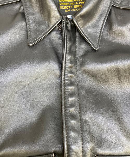 SCHOTT BROS.（ショットブロス）SCHOTT BROS. (ショットブロス) レザージャケット ブラック サイズ:36の古着・服飾アイテム