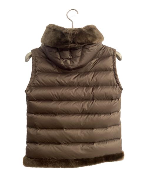 EMMETI（エンメティ）EMMETI (エンメティ) ダウンベスト ブラウン サイズ:40の古着・服飾アイテム
