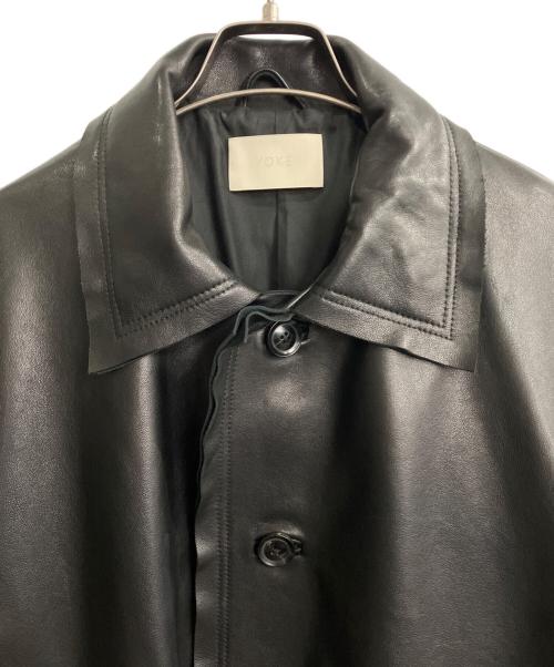 YOKE（ヨーク）YOKE (ヨーク) レザーコート ブラック サイズ:3の古着・服飾アイテム