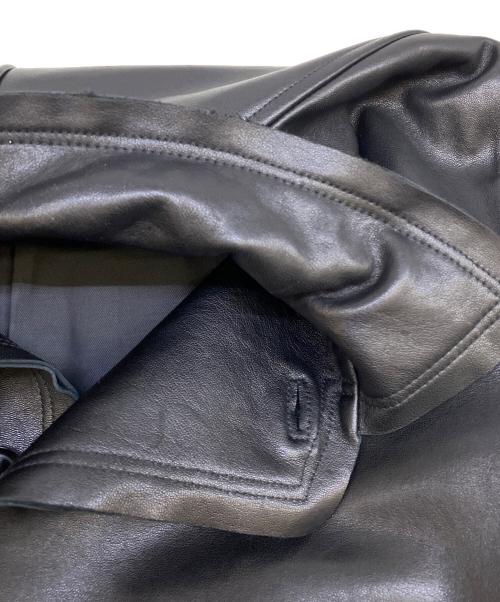 YOKE（ヨーク）YOKE (ヨーク) レザーコート ブラック サイズ:3の古着・服飾アイテム