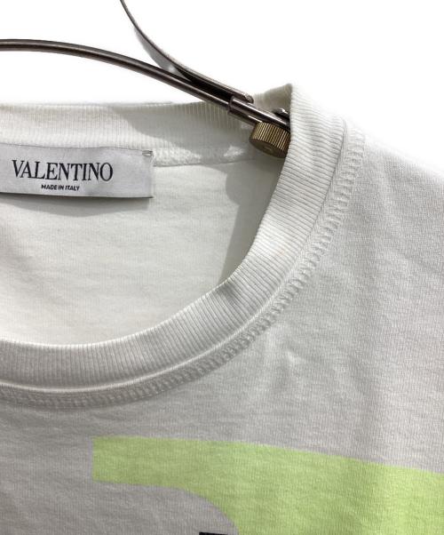VALENTINO（ヴァレンティノ）VALENTINO (ヴァレンティノ) 半袖カットソー ホワイト×ライトグリーン サイズ:Sの古着・服飾アイテム