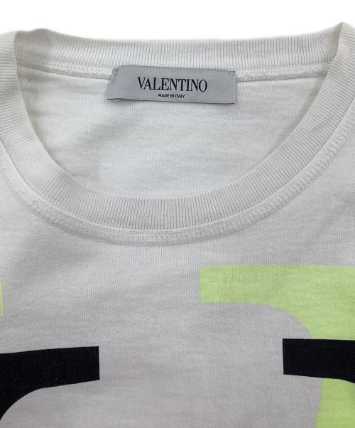 VALENTINO（ヴァレンティノ）VALENTINO (ヴァレンティノ) 半袖カットソー ホワイト×ライトグリーン サイズ:Sの古着・服飾アイテム