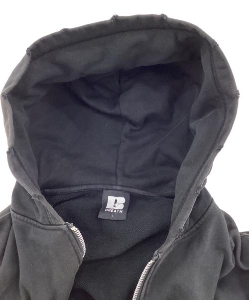 BREATH（ブレス）BREATH (ブレス) ジップパーカー ブラック サイズ:Lの古着・服飾アイテム