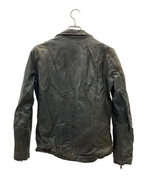 GIORGIO BRATO（ジョルジョブラッド）GIORGIO BRATO (ジョルジョブラッド) レザージャケット カーキ サイズ:48の古着・服飾アイテム