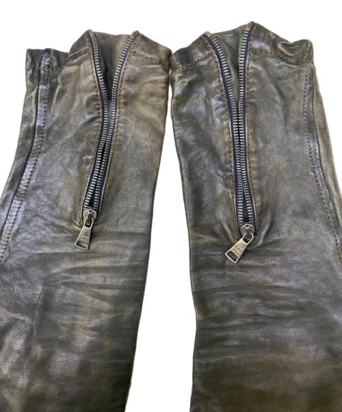 GIORGIO BRATO（ジョルジョブラッド）GIORGIO BRATO (ジョルジョブラッド) レザージャケット カーキ サイズ:48の古着・服飾アイテム