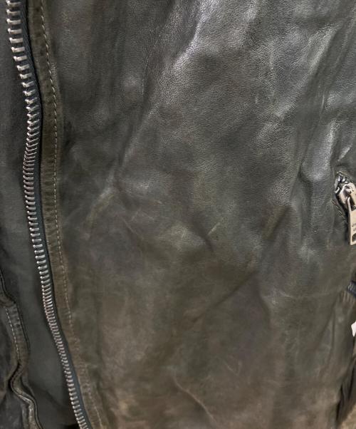 GIORGIO BRATO（ジョルジョブラッド）GIORGIO BRATO (ジョルジョブラッド) レザージャケット カーキ サイズ:48の古着・服飾アイテム