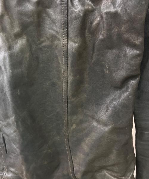 GIORGIO BRATO（ジョルジョブラッド）GIORGIO BRATO (ジョルジョブラッド) レザージャケット カーキ サイズ:48の古着・服飾アイテム